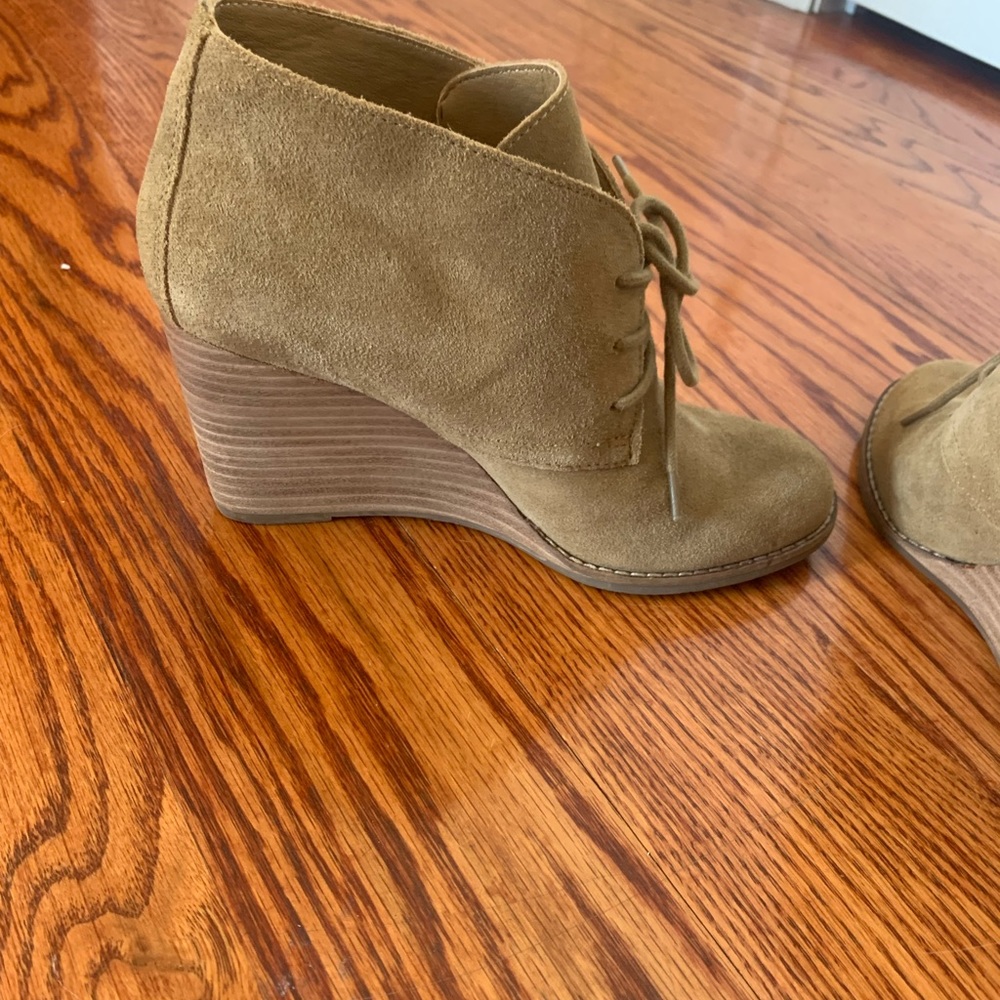 Suede Wedges Lucky Brand Euc View 6